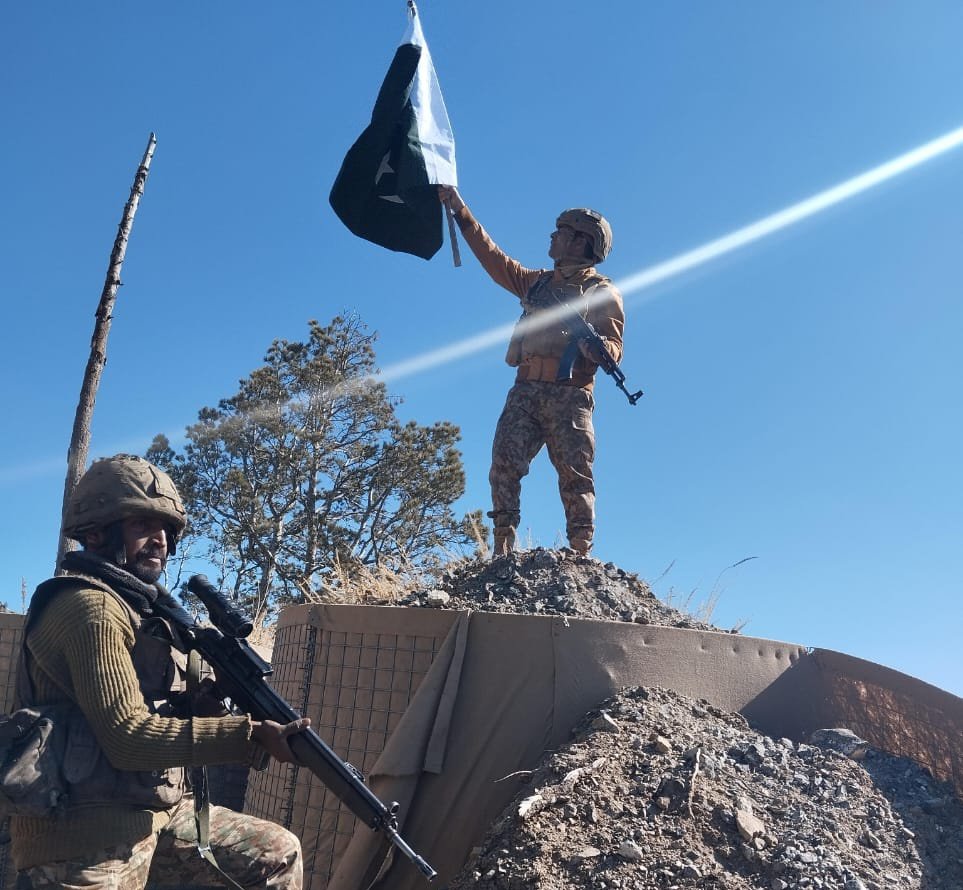 National Flag Raised on Captured Heights